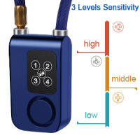 Bike Motorcycle Lock Alarm Wireless Remote Control Waterproof 110dB Scooter Bicycle Burglar Vibration Alarm Cable Lock - details 5