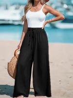 Pantalones de pierna ancha cómodos e informales TK para mujer - details 13