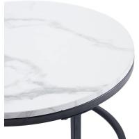 Conjunto de Mesa de Centro Redondo de Madera Tables de Café y Té-Claro - details 51