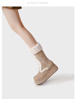 Botines de moda, botas cortas gruesas de tacón alto. - details 6
