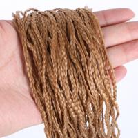 24 hebras/lote de extensiones de cabello con trenzas Zizi senegalesas largas, trenzas en caja de color marrón, pelo trenzado de ganchillo sintético gris - details 8
