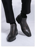 Botas Chelsea con estilo simple clásico conjunto de pies botines casuales de negocios británicos - details 10