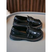 Zapatos de cuero para niñas, mocasines antideslizantes con gancho y bucle, color negro, para primavera y otoño, 2023 - details 13