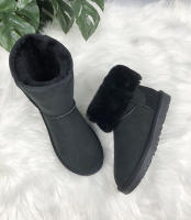Botas de nieve básicas clásicas de Australia para mujer, zapatos de goma antideslizantes cálidos con forro de lana de cuero genuino 100% a media pantorrilla para invierno - details 5