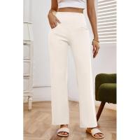 Pantalones de pierna ancha para mujer, cintura alta, lisos, rectos, tres nuevos en otoño, moda coreana, cómodos - details 6