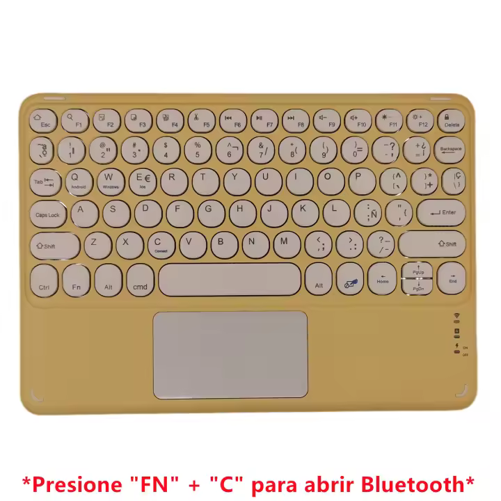 Teclado español inalámbrico con Bluetooth, Touchpad para iPad Pro Air, Xiaomi, Huawei, Samsung, Lenovo, Android, Windows, Tablet - 1