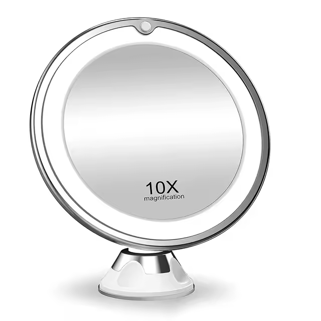 Espejo de maquillaje Ventosa Luz difusa Giratorio de 360 ​​grados - 1