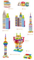 Juego de bloques de construcción de madera para niños, juguete de ladrillos coloridos para construir, para impresión de bloques - details 0