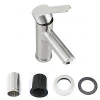 Grifo de cocina de acero inoxidable, grifo de agua fría y caliente, grifos de lavabo, juego de accesorios para bañera y baño, mezclador de baño y fregadero - details 0