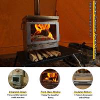Soomloom Estufa de leña portátil de acero inoxidable para acampar al aire libre, estufa de leña de combustión secundaria para aventuras acogedoras - details 1