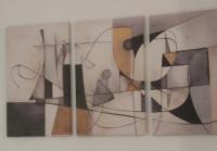 Decoración de Pared Abstracta Grande 120cm Marco de Lienzos Decorativos para Salón, Dormitorios, Comedor, Oficina 3 Piezas - details 4