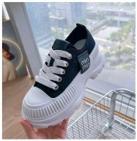 Plataforma deportiva Color bloqueado moda lindo papá corto y gordo zapatos para caminar - details 7