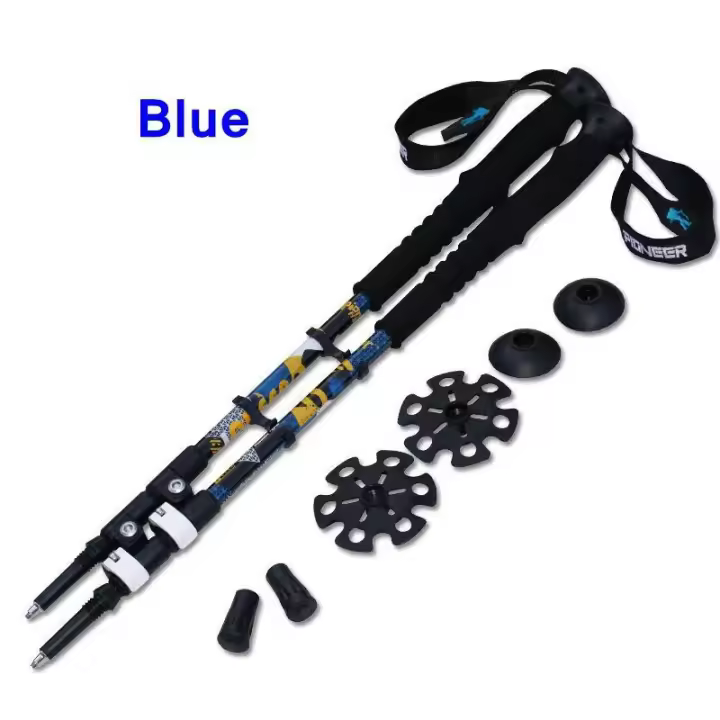 Pioneer Trekking Poles Par de Palos Nórdicos de Caminhada Aluminio Aleado 2Pcs Deportes y Cazada - 1