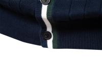 Chaqueta de punto de tendencia de suéter de manga larga con cuello en V para hombre de otoño e invierno - details 16