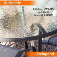 Mesa de Jardín Neila de Cristal y Acero Resistente a la Corrosión y a la Sombra - details 3