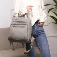 Mochila Oxford impermeable de gran capacidad para mujer, Bolsa Escolar de viaje para adolescentes, paquete negro Simple, nueva moda - details 4