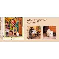 Robotime Rolife Floral Corner Nook 3D juguetes de madera hogar estante de libros decoración DIY casa en miniatura regalos para la familia - details 3