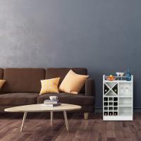 relaxdays Botellero Grande para 22 Botellas Vino, Mueble Bar, De Pie, Tablero Aglomerado, 1 Ud, 96x63x35 cm, Negro, Fibras - details 10