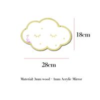 Espejo decorativo de dibujos animados para niños, Marco acrílico de madera con forma de estrella de conejo para cuarto de baño - details 3