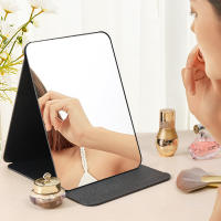 Espejo de maquillaje plegable para mujer, espejo de maquillaje de escritorio portátil de alta calidad, un solo lado, creativo, Color sólido - details 1