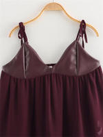 OUWU- Tops Sexis Y Elegantes Para Mujer, Chaleco Corto Liso Sin Espalda Y Sin Mangas Con Encaje, Tops De Fiesta De Verano A La Moda 2025 - details 2