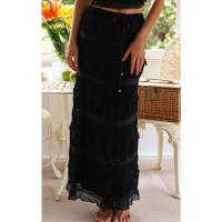 2025 Nuevo conjunto de dos piezas sin mangas de gasa con cintura elástica, conjunto de falda holgada para vacaciones - details 12