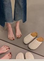 Zapatillas retro de media cabeza con bolsa tejida para mujer 2025, nuevas zapatillas romanas frescas, huecas, cómodas y transpirables de un pedal. - details 4