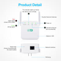 Extensor de señal Wifi de largo alcance, enrutador amplificador de 2,4 Mbps, 300Mbps, 5Ghz, 1200G - details 15