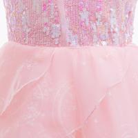 Disfraz de malvado Cosplay para niñas, vestido de noche de princesa de boda rosa, corona y varita, fiesta de cumpleaños de Halloween, 3 uds. - details 8