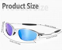 Gafas de sol polarizadas para hombre y mujer, lentes de metal Retro, a la moda, de lujo, para conducir, pescar, viajar, Golf, bicicleta - details 1