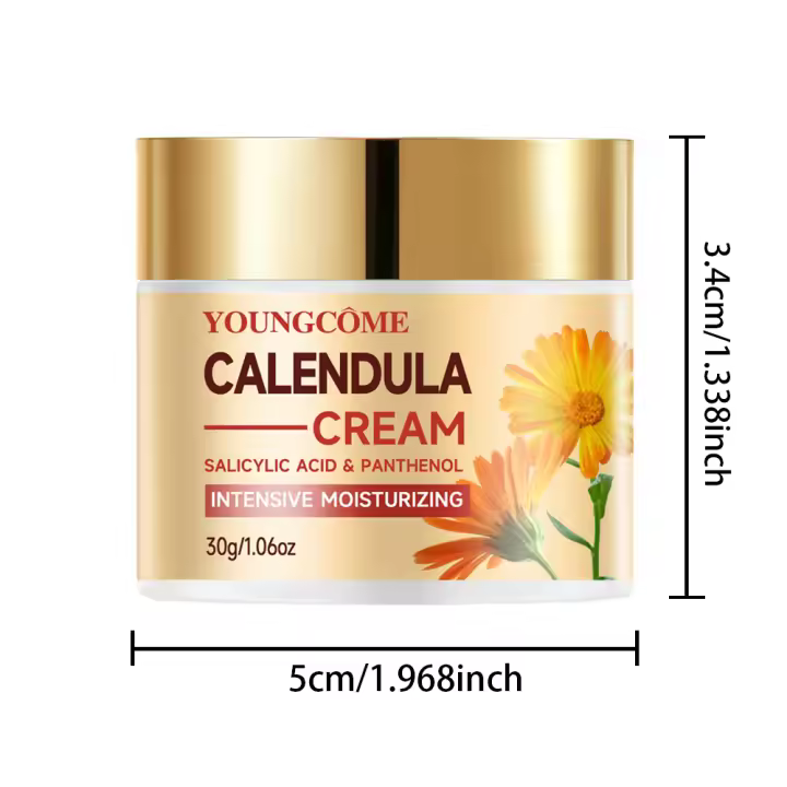 Crema facial hidratante de caléndula para cara y cuello, crema blanqueadora de poros antienvejecimiento, arrugas, reafirmante, cuidado de la piel, mejora la piel - 1
