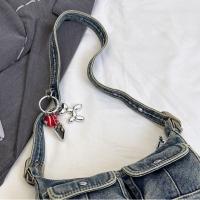 Bolso de mano de moda, bolso vaquero Retro, bolso cruzado para axila, bolso de hombro para chica picante, bolso para axila, bolso de tela Y2K, ropa de calle - details 3