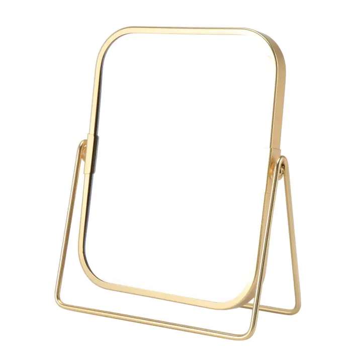 Espejo de maquillaje de tocador con soporte de metal, espejo de mesa giratorio de 360 ​​grados - 1