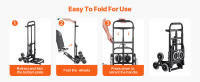 SucceBuy Carrito de Escalera Plegable de Alta Resistencia Capacidad de 460 lbs Manija Doble - details 1