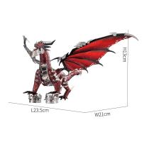 Piececool-rompecabezas de Metal 3d, juguete DIY del Dragón Negro para adolescentes, rompecabezas, modelo de rompecabezas, Kit de regalos para adultos - details 3