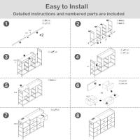 Cajonera para armario, cómoda dormitorio 8 cajones de tela, estantes de madera, cómoda de salón, cajas organizadoras, estructura metálica, estilo industrial - details 44