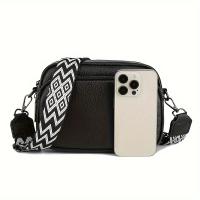 Bolso bandolera de cuero retro, bolso de hombro con correa ancha, bolso cuadrado multicapa de moda para mujer - details 4