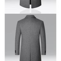 GASL-Gabardina lana larga hombre, abrigo informal negocios, otoño-invierno, sólido, novedad. - details 11