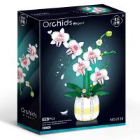 Juego de bloques de construcción de orquídeas para niños, flores románticas, ramo de flores salvajes, juguetes de ladrillos, dec - details 0