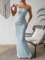 Vestido Largo de Tirantes para Mujer 2025 Miravia Estampado Floral Elegante Espalda Descubierta - details 2