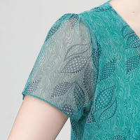 Vestido casual de verano con manga corta y cuello redondo, estampado floral, vestido de fiesta elegante, ropa de mujer hasta 5XL - details 16