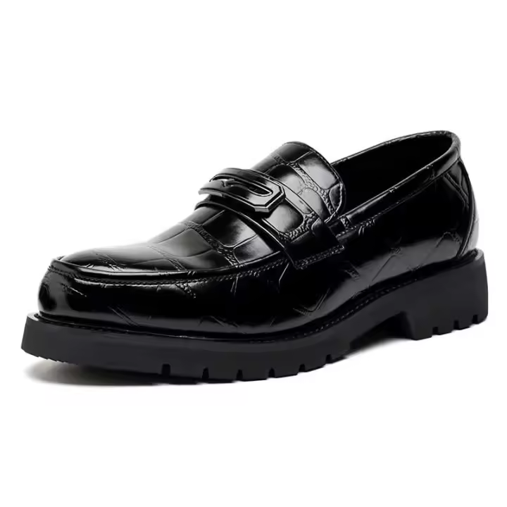 Zapatos de cuero de alta calidad para hombres, fáciles de usar para jóvenes, zapatos de vestir de gran tamaño y nuevo diseño de zapatos Oxford - 1
