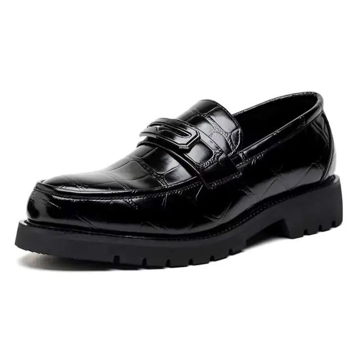 Zapatos de cuero de alta calidad para hombres, fáciles de usar para jóvenes, zapatos de vestir de gran tamaño y nuevo diseño de zapatos Oxford - 1