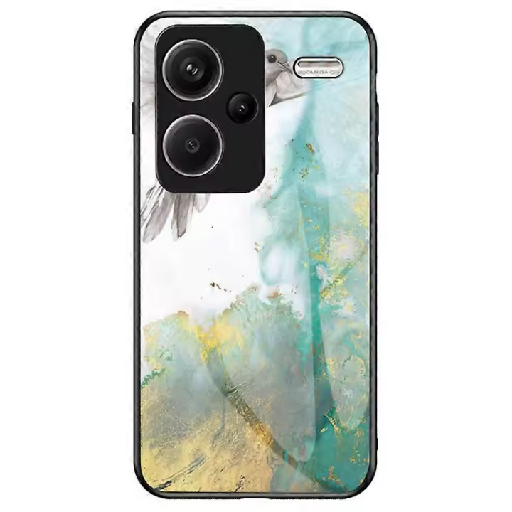 Funda de vidrio templado para Xiaomi Redmi Note 13 Pro+ 5G con patrón de mármol - 1