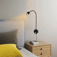 Interruptor táctil regulable, 3 modos de Color, 10 Luces de lectura LED de brillo, cuello de cisne Flexible, luz de pared para cabecera de cama - details 8
