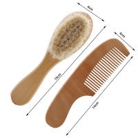 Cepillo de madera para bebé recién nacido, peine portátil, accesorios de baño para el cabello - details 1
