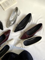 Nuevo arco tacón grueso versátil viajero puntiagudo Mary Jane boca poco profunda viajero versátil zapatos individuales zapatos de mujer - details 44