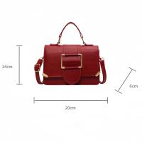 Bolso de hombro con Patrón de Piedra de cuero PU, bolsos con Patrón de Piedra de moda, bolsos para citas, Rojo, tamaño libre - details 1
