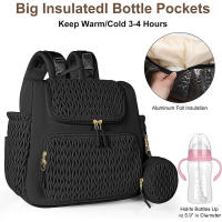 Bolsas de pañales para mamá, bolsa colgante para cochecito de bebé, mochilas de pañales de gran capacidad con cambiador, cómodas bolsas de lactancia para bebé - details 6