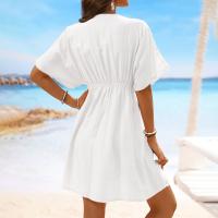 Vestido Cubrebikini Elegante Estilo Boho Chic con Escote en V, Mangas Volantes y Tejido Suave - details 26